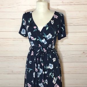 Pink Blush Maternity Wrap Maxi Dress